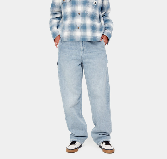 W' Pierce Pant Straight - blue light stone washed