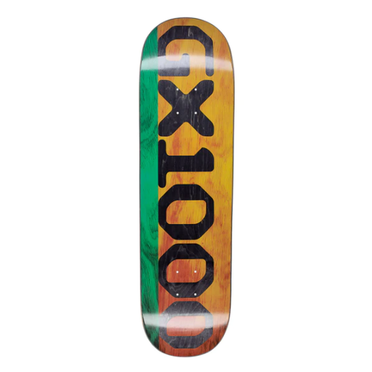 Split Wood Stain 8.25" - teal/yellow