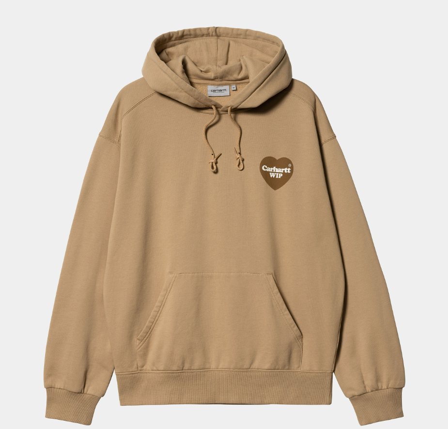 Hooded Heart Sweat - dusty h brown