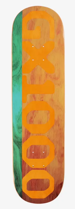 Logo Deck Split Veneer Teal Yellow - 8.25"