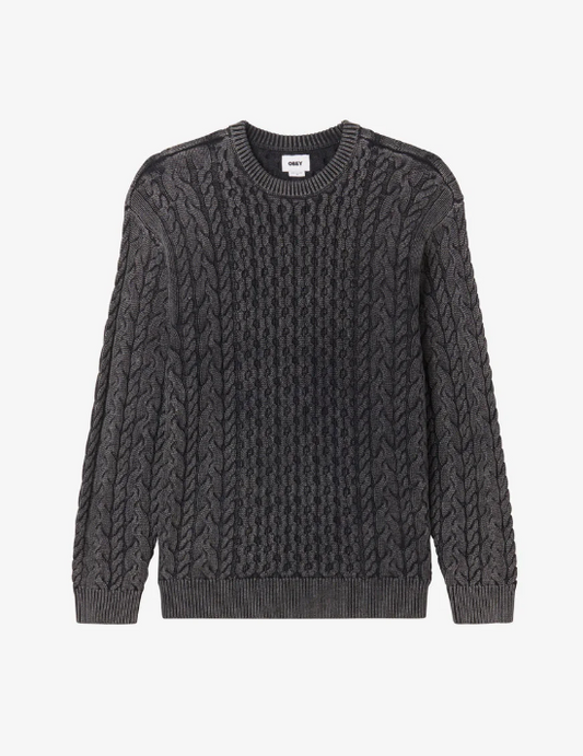 Faded Wash Sweater - Digital Black Faded Wash