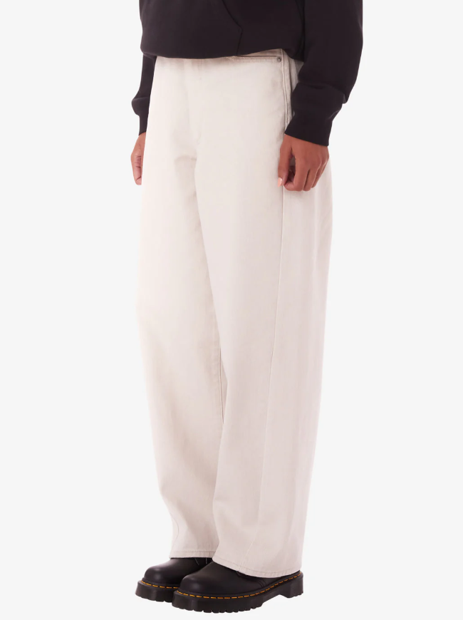 Leah Baggy 5-Pocket Pant - Silver Grey Faded Wash