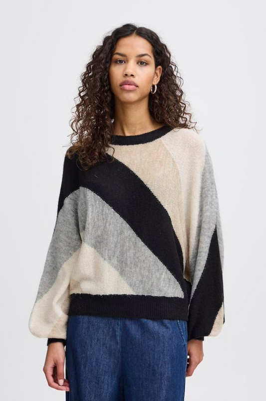 IHKAMARA Pullover - Black Striped
