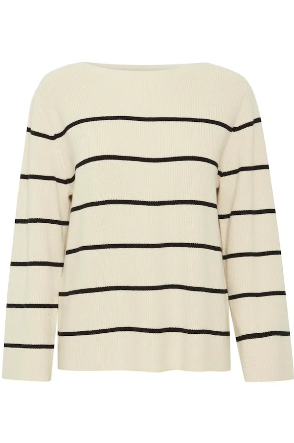 IHBOSTON Pullover - Almond Milk Black Stripe