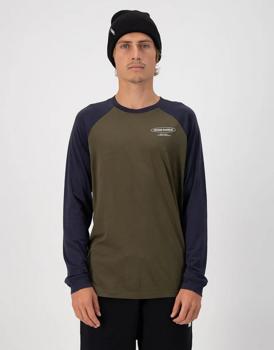 Icon Merino Raglan Longsleeve - Dark Olive