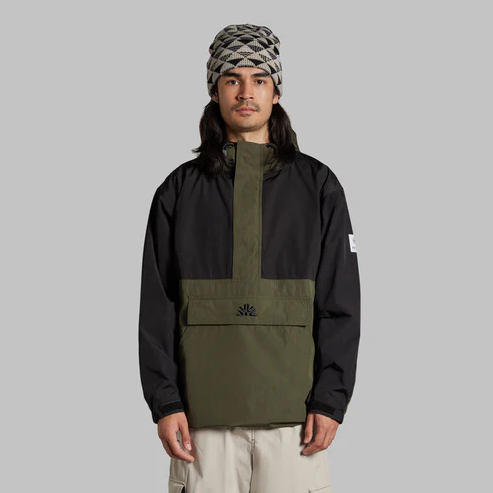 Cascade Anorak Jacket - Military Green/Black