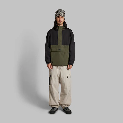 Cascade Anorak Jacket - Military Green/Black