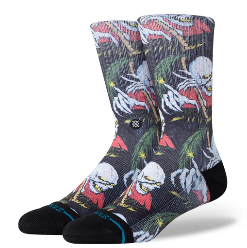 Palm Slayer Crew Sock - Black