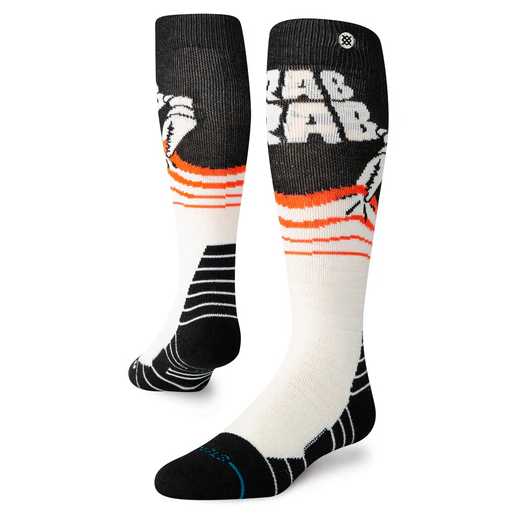 Crab Grab Mid Poly Snow Sock - Cream