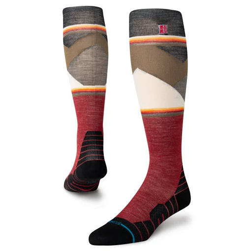 Jimmy Chin Ultra Light Wool Snow Sock - Red