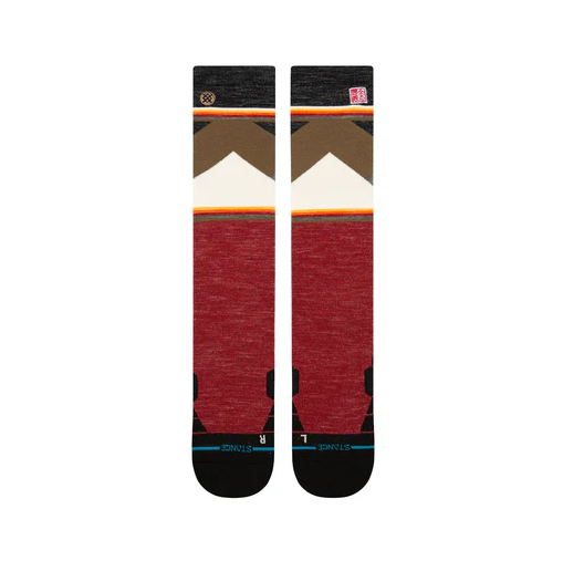 Jimmy Chin Ultra Light Wool Snow Sock - Red