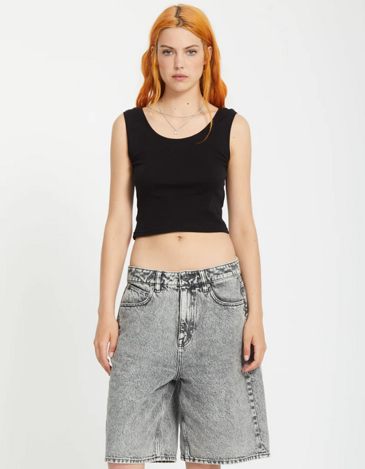 Beeggy Denim Shorts - Grey Vintage