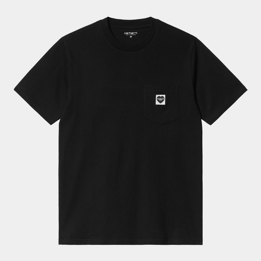 S/S Pocket Heart T-Shirt - black/black