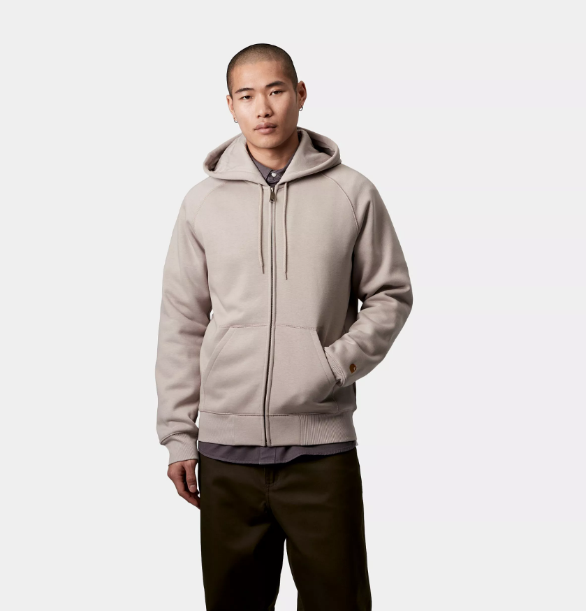 Hooded Chase Jacket - Dusky Beige/Gold
