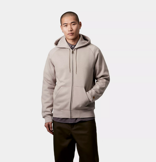 Hooded Chase Jacket - Dusky Beige/Gold
