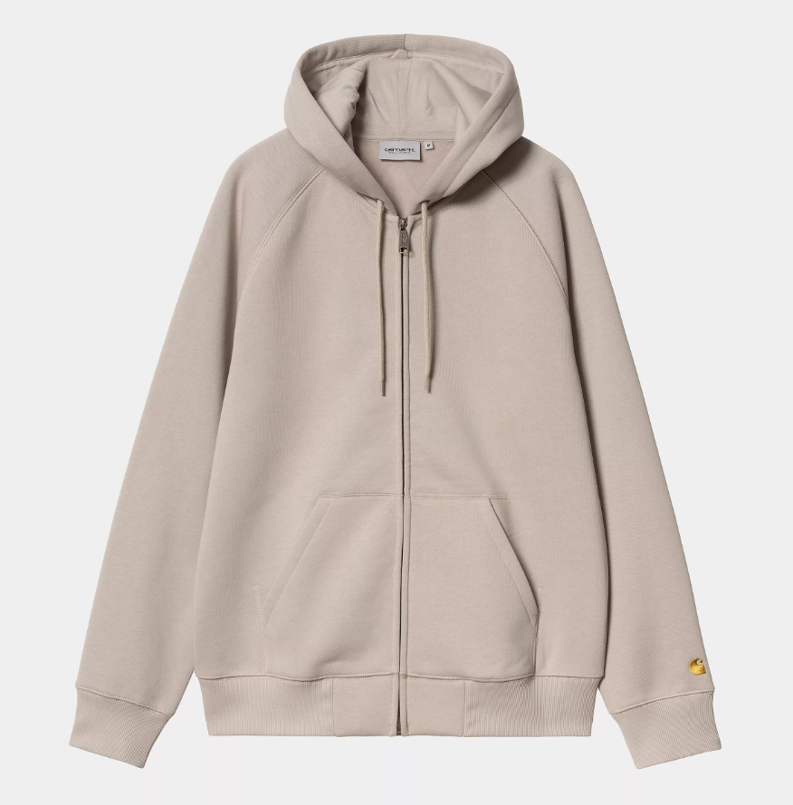 Hooded Chase Jacket - Dusky Beige/Gold