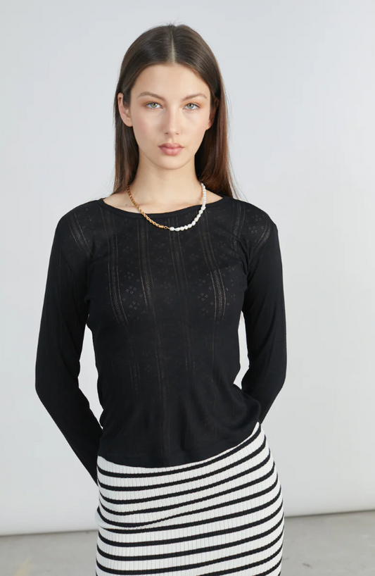Shirt aus Viskose-Mix - Black
