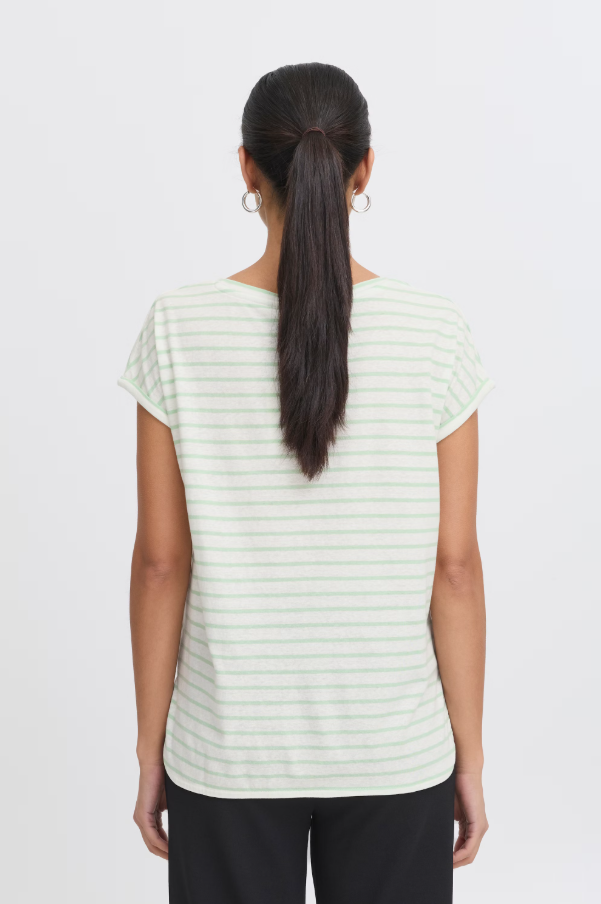 IHYULIETTA T-Shirt - Cameo Green Stripe