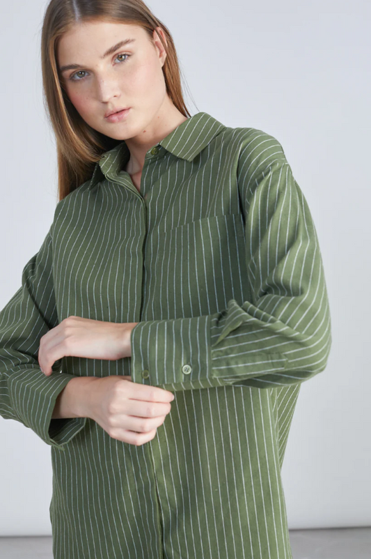 Gestreiftes Hemd - Green