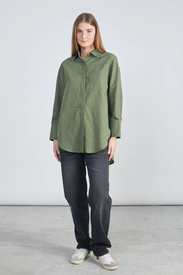 Gestreiftes Hemd - Green