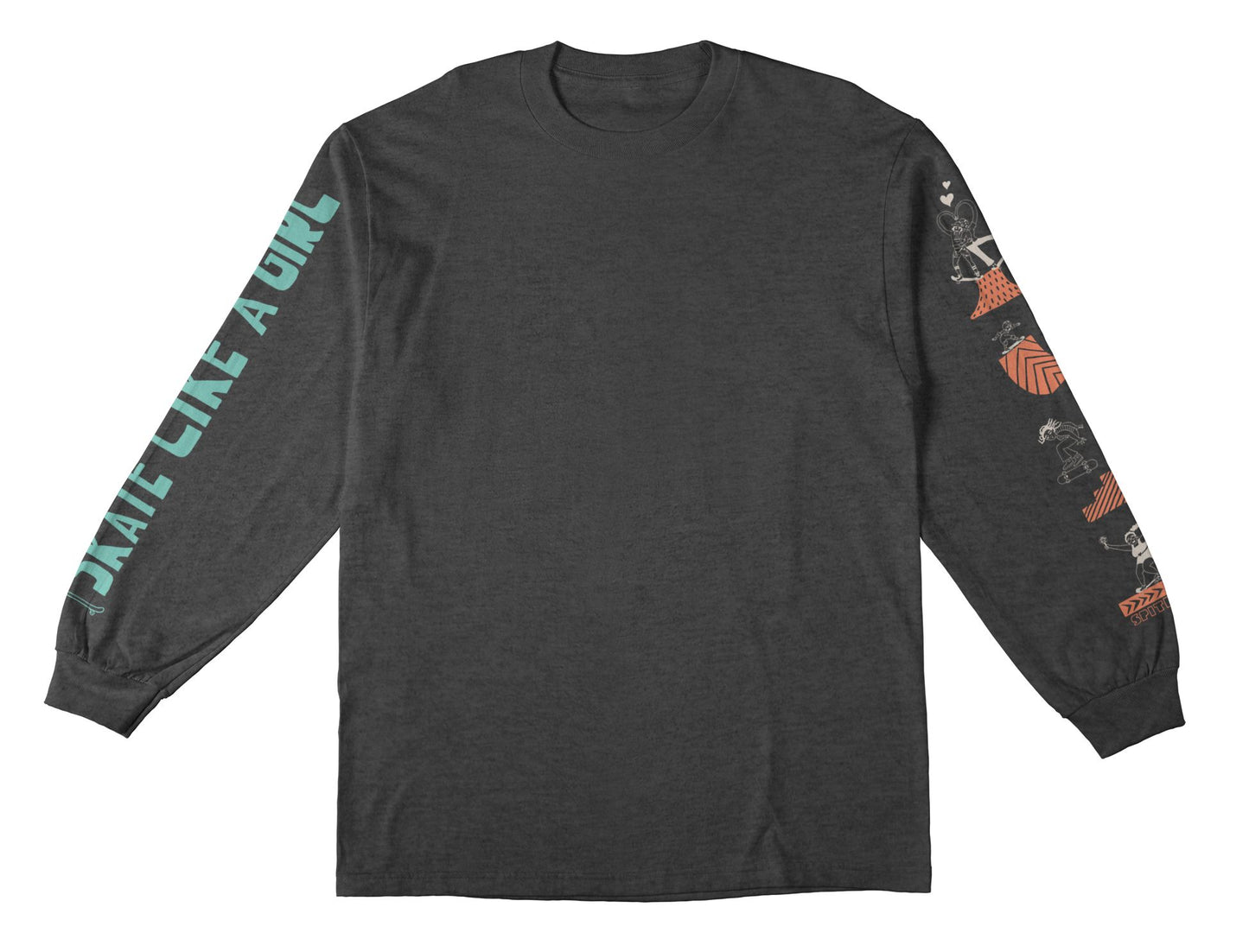 Skate Like A Girl Session Drop In Longsleeve - dark heather