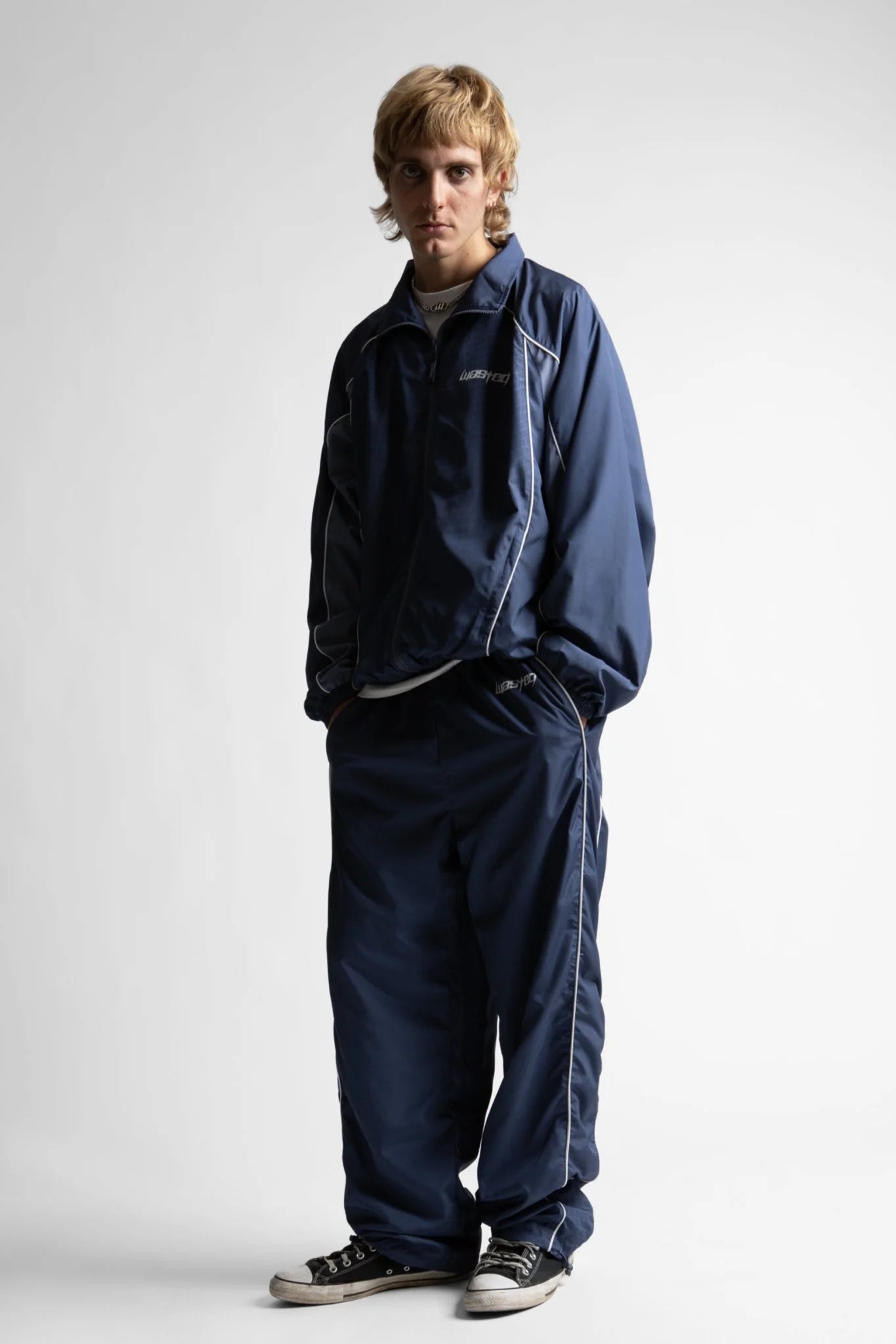 Spine Track Jacket ASH BLUE