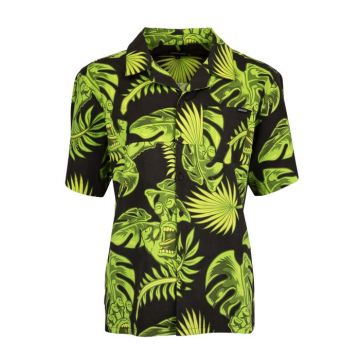 Cabana Shirt- Black/Green