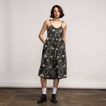 Patchwork Dress - black patchwork