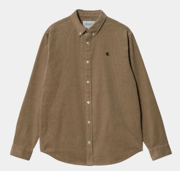 L/S Madison Fine Cord Shirt - buffalo/black
