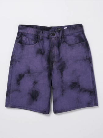 Billow Denim Shorts - Deep Purple