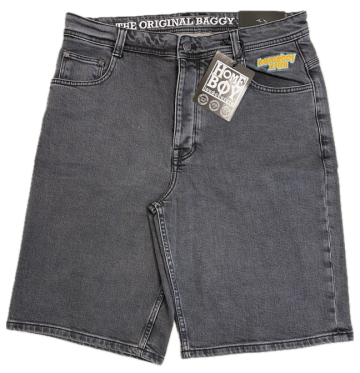 X-Tra Baggy Denim Shorts - Washed Gray