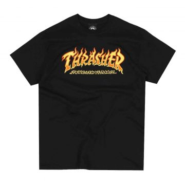 Thrasher Fire Logo Black